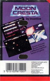 Box back cover for Moon Cresta on the Commodore 64.