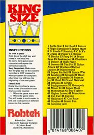 Box back cover for Moonbase (Robtek Ltd.) on the Commodore 64.