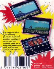Box back cover for Mountain Bike Racer on the Commodore 64.