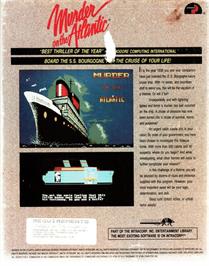 Box back cover for Murder On The Atlantic on the Commodore 64.