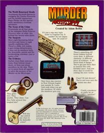 Box back cover for Murder on the Mississippi on the Commodore 64.