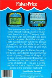 Box back cover for My Grand Piano on the Commodore 64.