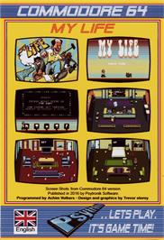 Box back cover for My Life on the Commodore 64.