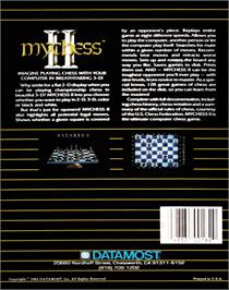 Box back cover for Mychess 2 on the Commodore 64.