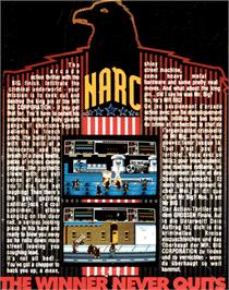 Box back cover for NARC on the Commodore 64.