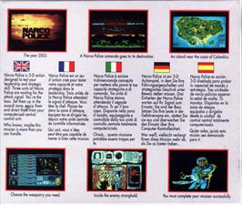 Box back cover for Narco Police on the Commodore 64.