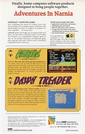 Box back cover for Narnia on the Commodore 64.