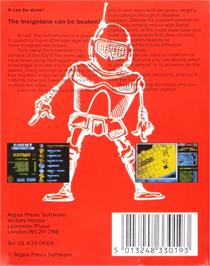 Box back cover for Nether Earth on the Commodore 64.