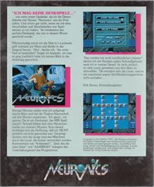 Box back cover for Neuronics on the Commodore 64.