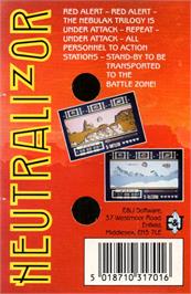 Box back cover for Neutralizor on the Commodore 64.