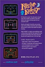 Box back cover for Night Knight on the Commodore 64.