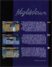 Box back cover for Nightdawn on the Commodore 64.