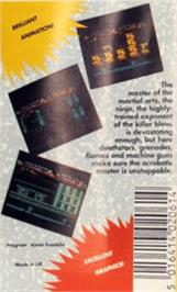 Box back cover for Ninja Commando on the Commodore 64.