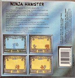 Box back cover for Ninja Hamster on the Commodore 64.