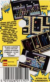 Box back cover for Ninja Massacre on the Commodore 64.