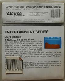 Box back cover for Nomad - The Space Pirate on the Commodore 64.