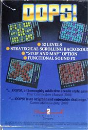 Box back cover for Oops (Norwaygames) on the Commodore 64.