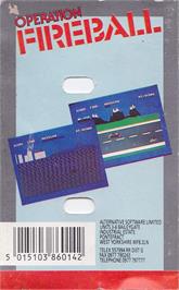 Box back cover for Operation Fireball on the Commodore 64.