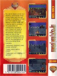 Box back cover for Operation Hanoi on the Commodore 64.