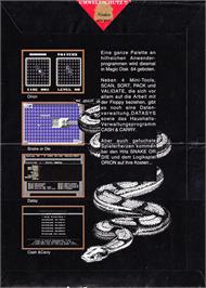 Box back cover for Orion (Loadstar) on the Commodore 64.