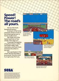 Box back cover for Out Run 1.3 on the Commodore 64.