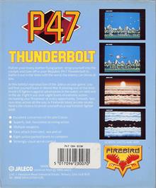 Box back cover for P-47 Thunderbolt: The Freedom Fighter on the Commodore 64.