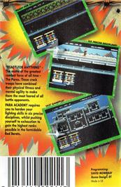 Box back cover for Para Academy on the Commodore 64.
