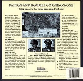 Box back cover for Patton Vs Rommel on the Commodore 64.