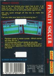 Box back cover for Penalty Soccer on the Commodore 64.
