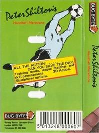 Box back cover for Peter Shilton's Handball Maradona on the Commodore 64.
