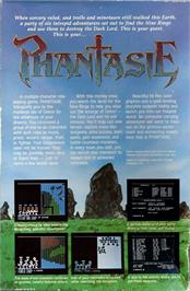 Box back cover for Phantasie on the Commodore 64.