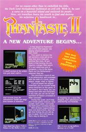 Box back cover for Phantasie 2 on the Commodore 64.