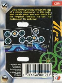 Box back cover for Pi. R Squared on the Commodore 64.