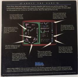 Box back cover for Pinball Construction Set on the Commodore 64.