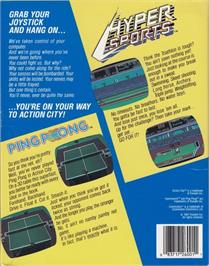 Box back cover for Ping Pong (Robtek Ltd.) on the Commodore 64.