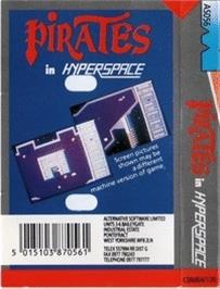 Box back cover for Pirates In Hyperspace on the Commodore 64.