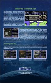 Box back cover for Planet X2 on the Commodore 64.