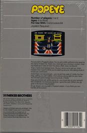 Box back cover for Popeye (Macmillan) on the Commodore 64.
