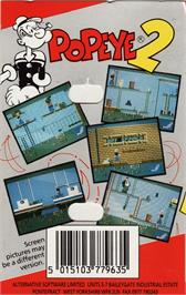 Box back cover for Popeye 2 on the Commodore 64.