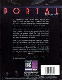 Box back cover for Portal on the Commodore 64.