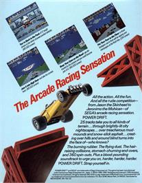 Box back cover for Power Drift on the Commodore 64.