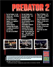 Box back cover for Predator 2 on the Commodore 64.