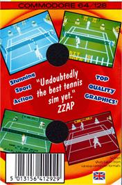 Box back cover for Pro Tennis Tour / Great Courts on the Commodore 64.