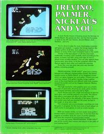 Box back cover for Professional Tour Golf on the Commodore 64.