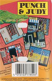 Box back cover for Punch And Judy on the Commodore 64.