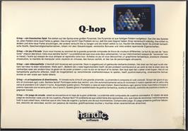 Box back cover for Q-hop on the Commodore 64.