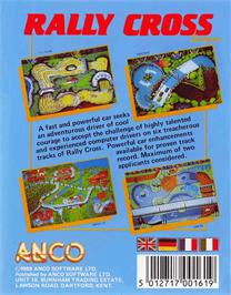 Box back cover for Rally Cross Challenge on the Commodore 64.