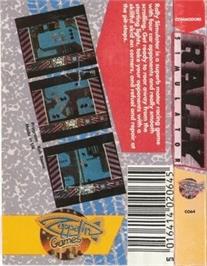 Box back cover for Rally Simulator on the Commodore 64.