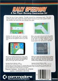 Box back cover for Rally Speedway on the Commodore 64.
