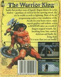 Box back cover for Rastan on the Commodore 64.